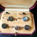 Vintage Krementz mother of pearl & onyx tuxedo antique