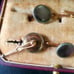 Vintage Krementz mother of pearl & onyx tuxedo antique