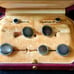 Vintage Krementz mother of pearl & onyx tuxedo antique