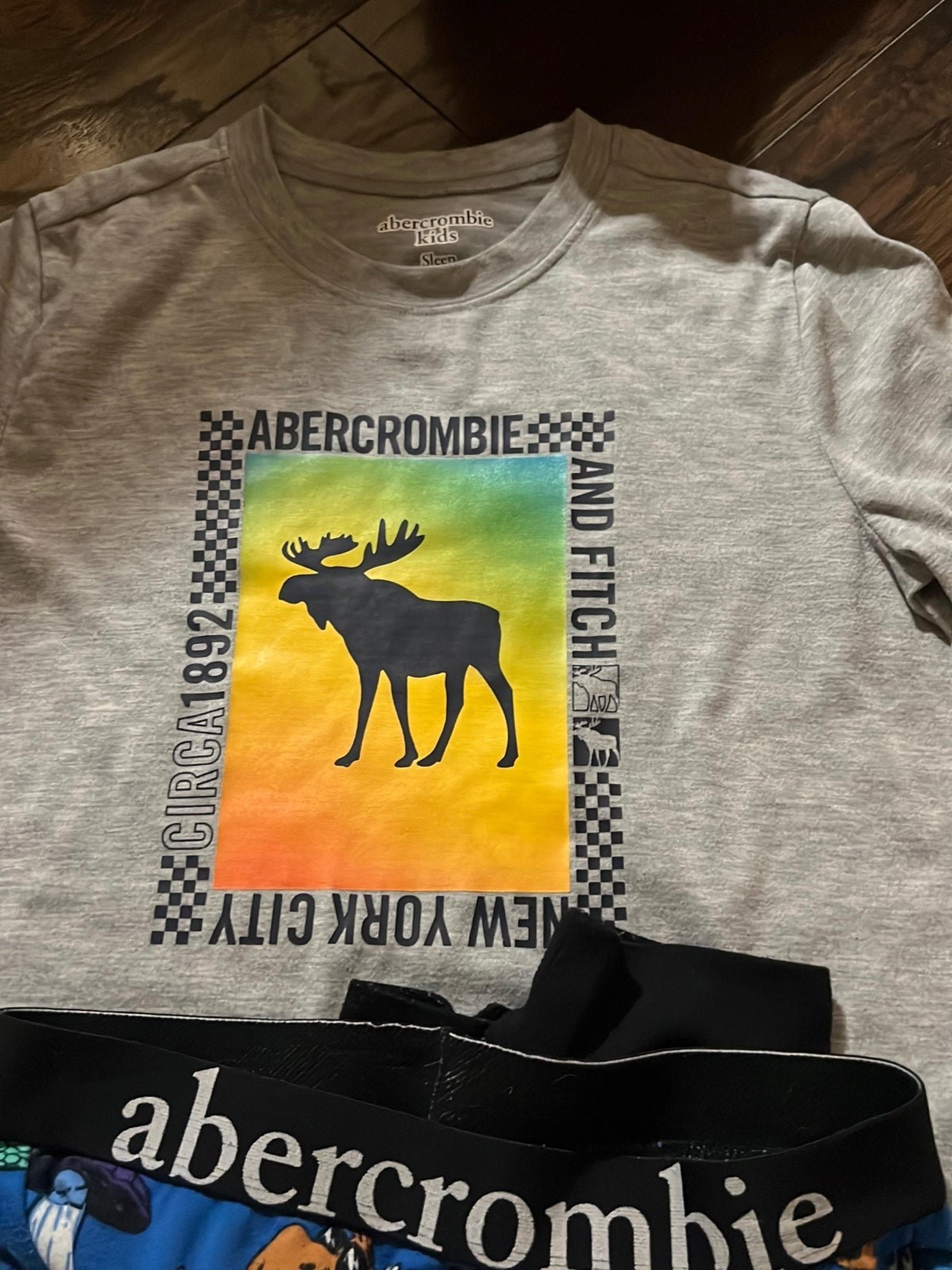 Boys size 13/14 abercrombie kids pj top and bottoms set. Pant and tshirt