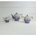 Vintage Purple Japan Luster Ware Teapot Set Creamer Sugar Porcelain Floral