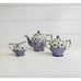 Vintage Purple Japan Luster Ware Teapot Set Creamer Sugar Porcelain Floral