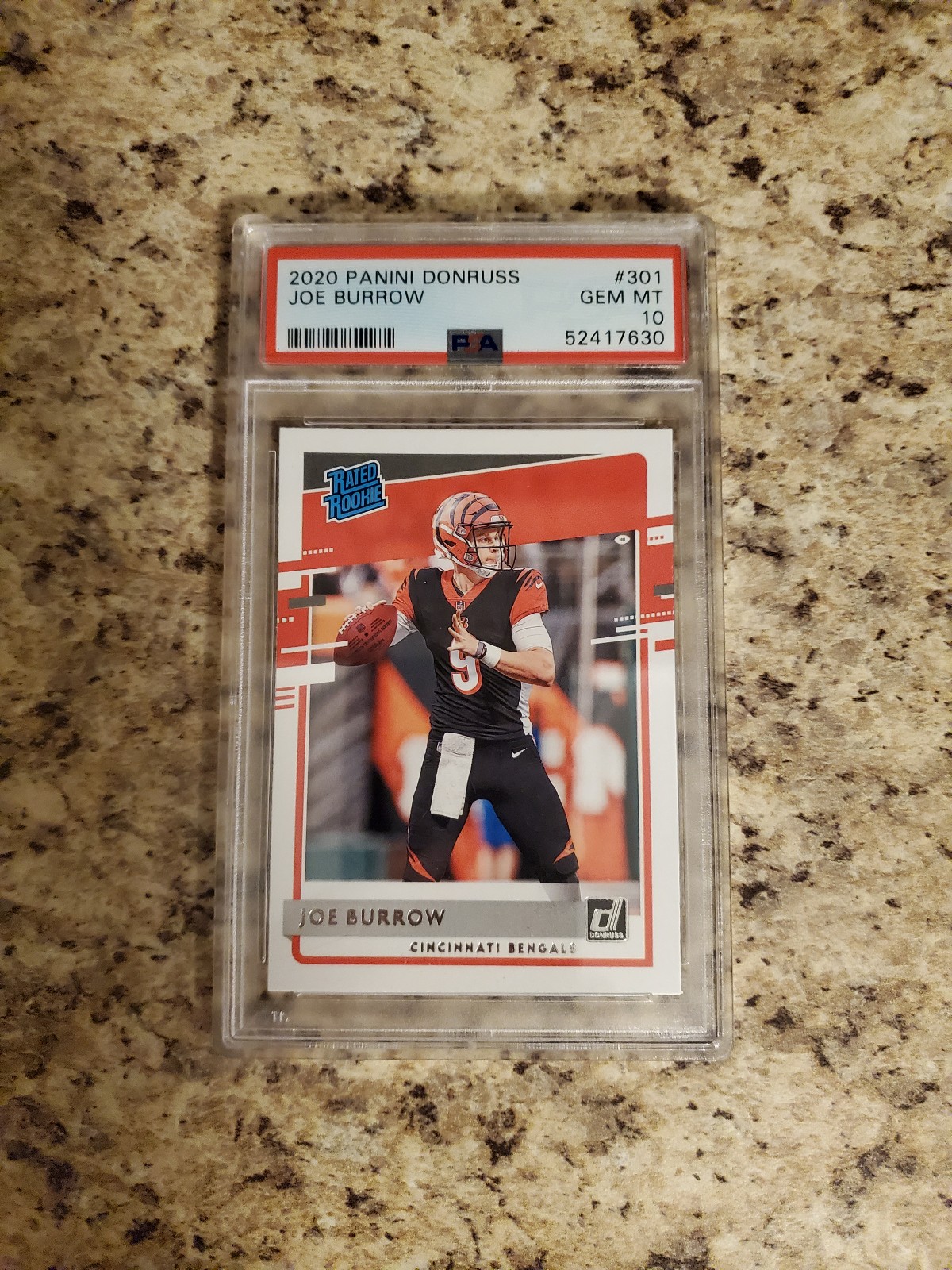 Rated Rookie Joe Burrow Psa10 card