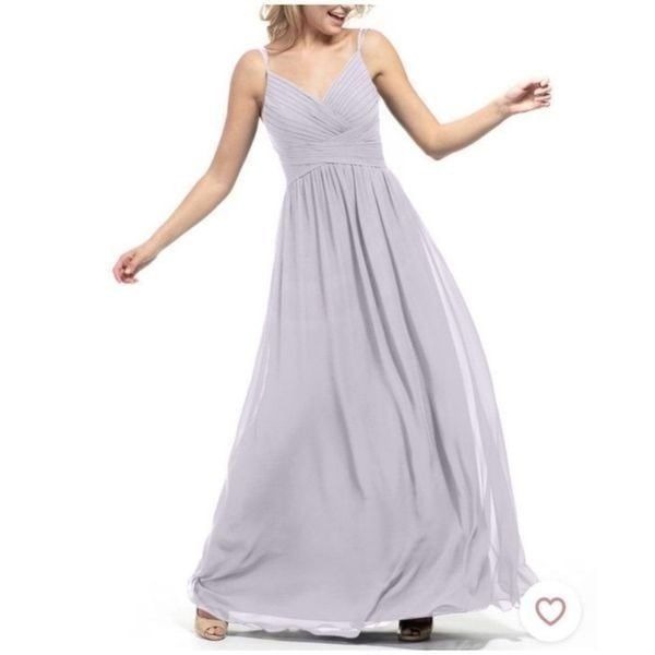 Azazie Dress A-line Pleated Lace Size 4
