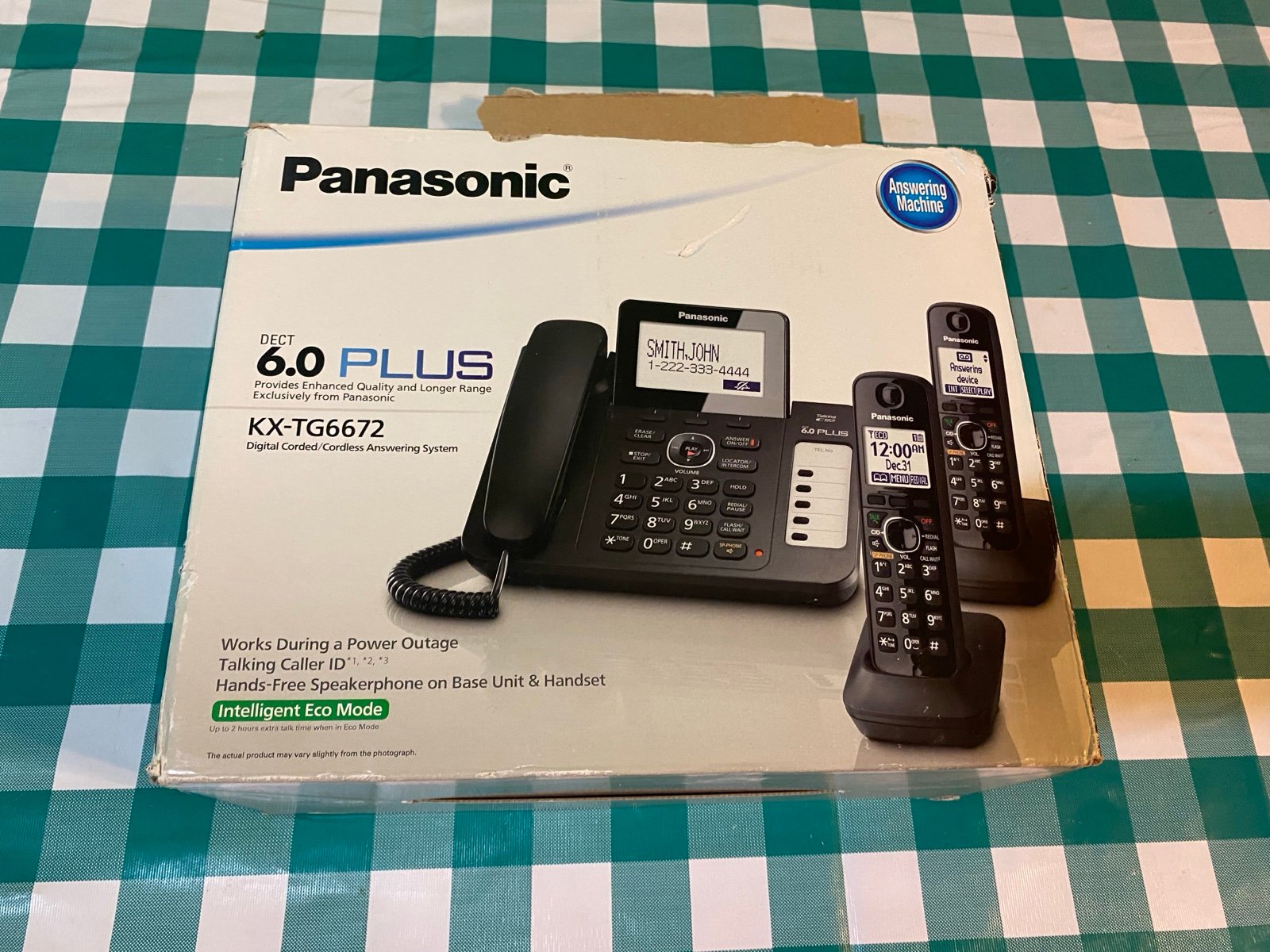 Panasonic KX-TG6672 DECT 6.0 Digital Corded Cordless Answering System