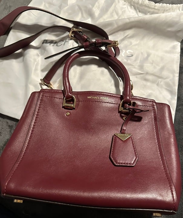 Burgundy Michael Kors Crossbody Purse