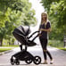 Hot Mom Baby Stroller High Landscape Reversible Luxury Baby Carriage,Black