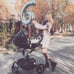 Hot Mom Baby Stroller High Landscape Reversible Luxury Baby Carriage,Black