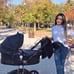 Hot Mom Baby Stroller High Landscape Reversible Luxury Baby Carriage,Black