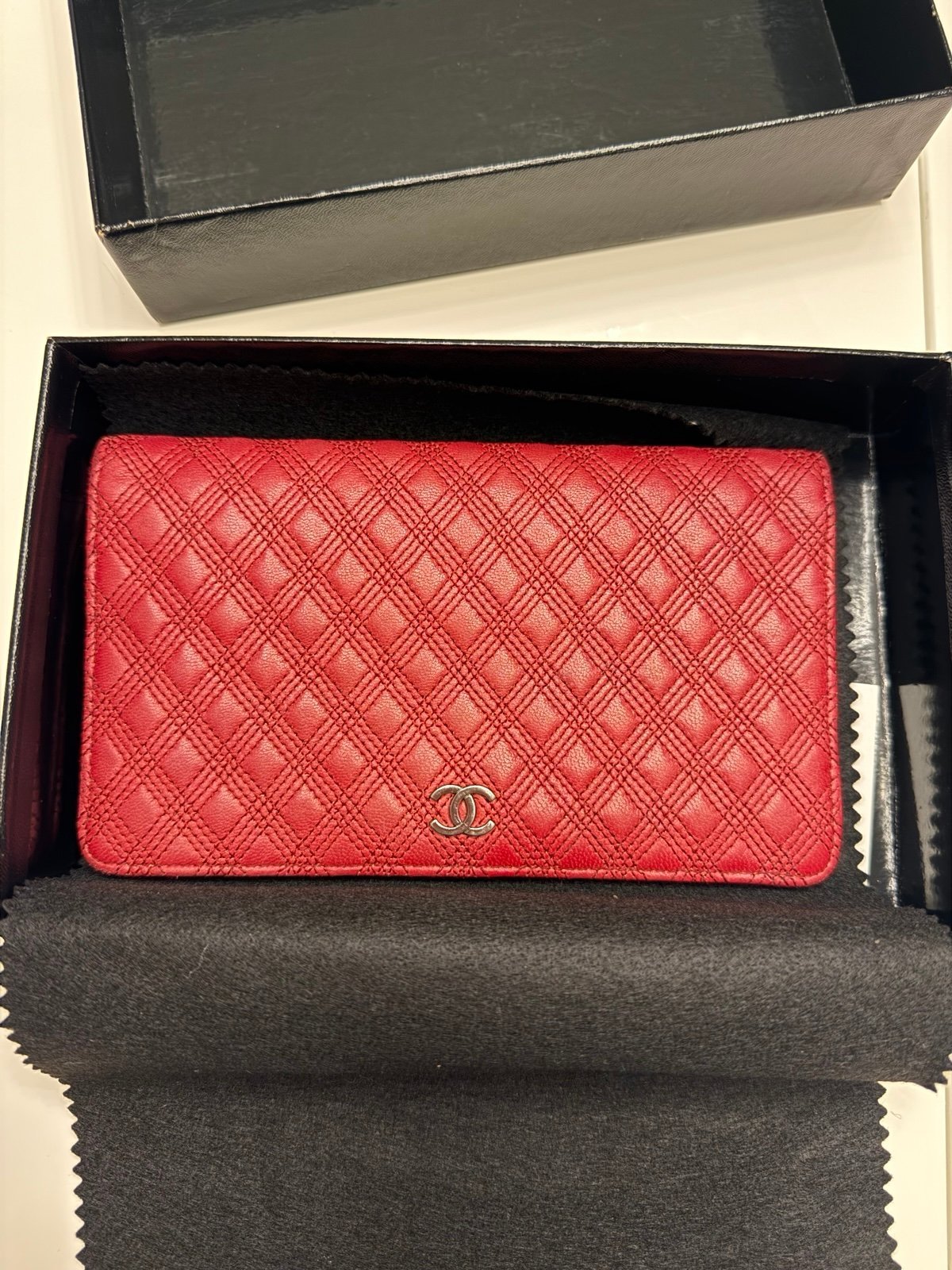 Authentic Chanel burgundy / red wallet