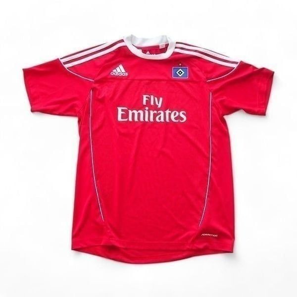 Adidas Hamburg 2010-11 Soccer Futbol Jersey Red / White Youth XL RARE