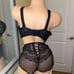 Victorias Secret Shine Strap Push Up Bra/Garter /Thigh Highs/Panty Set 40D/L NEW