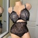 Victorias Secret Shine Strap Push Up Bra/Garter /Thigh Highs/Panty Set 40D/L NEW
