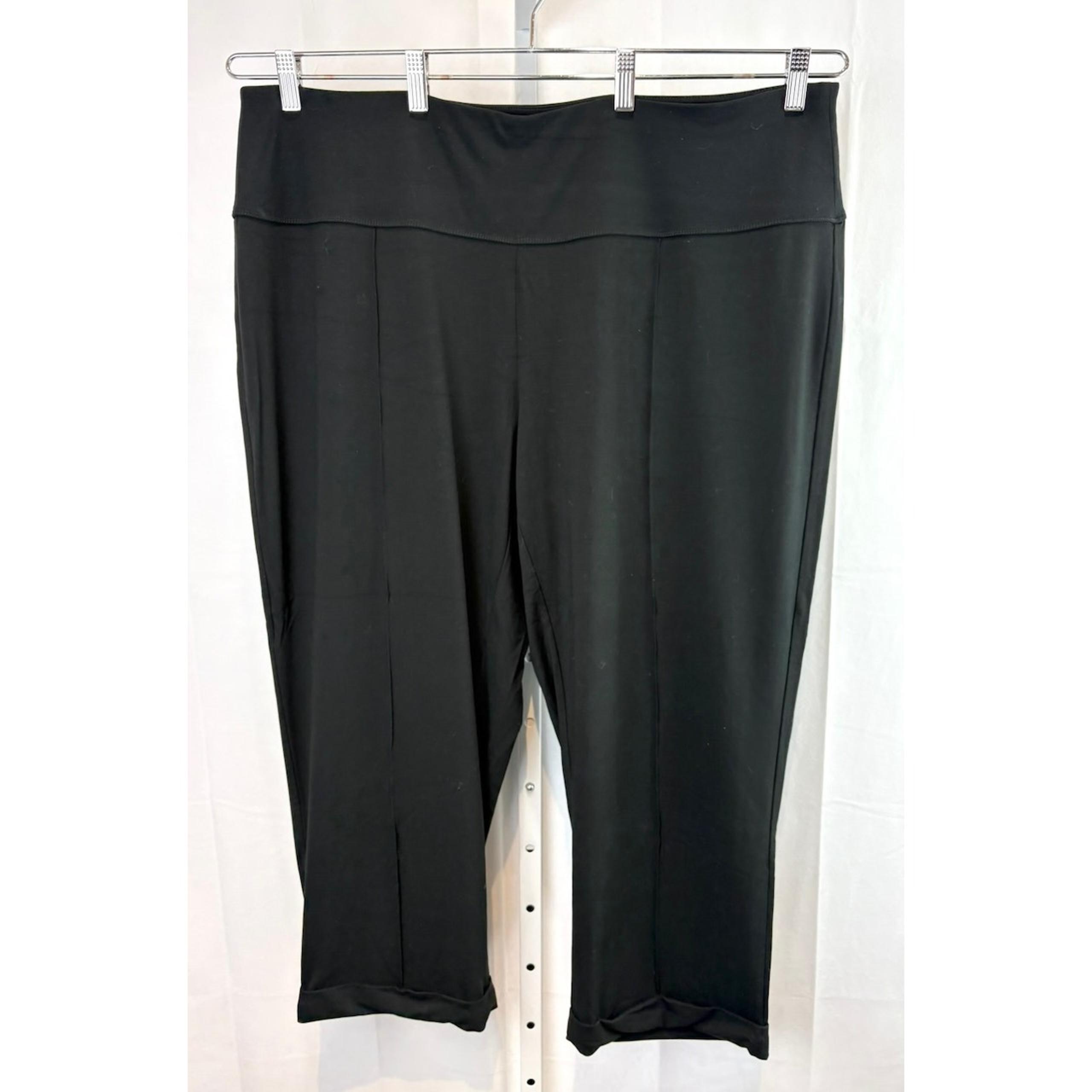 NWT J. JILL Wearever Smooth Fit Straight Leg Cropped Pants Black Size 3X Plus