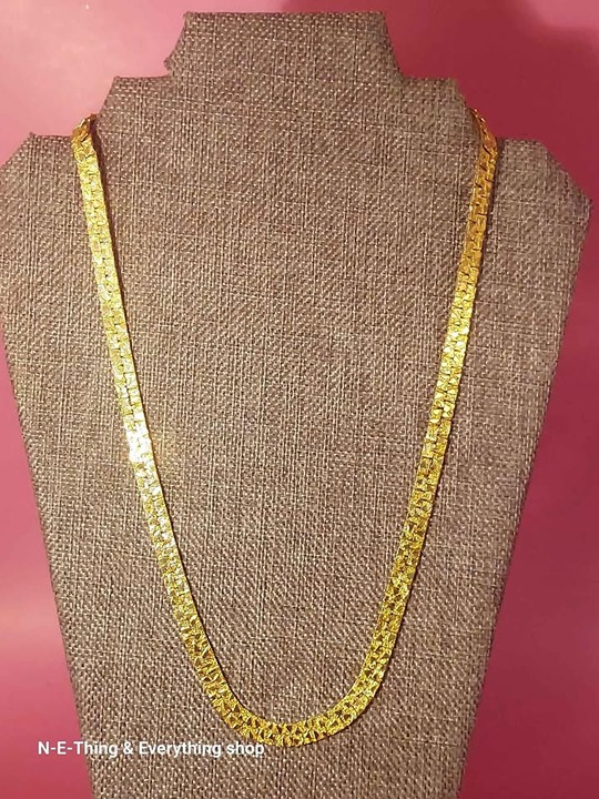 Vintage Nugget Textured Goldtone Serpentine Necklace