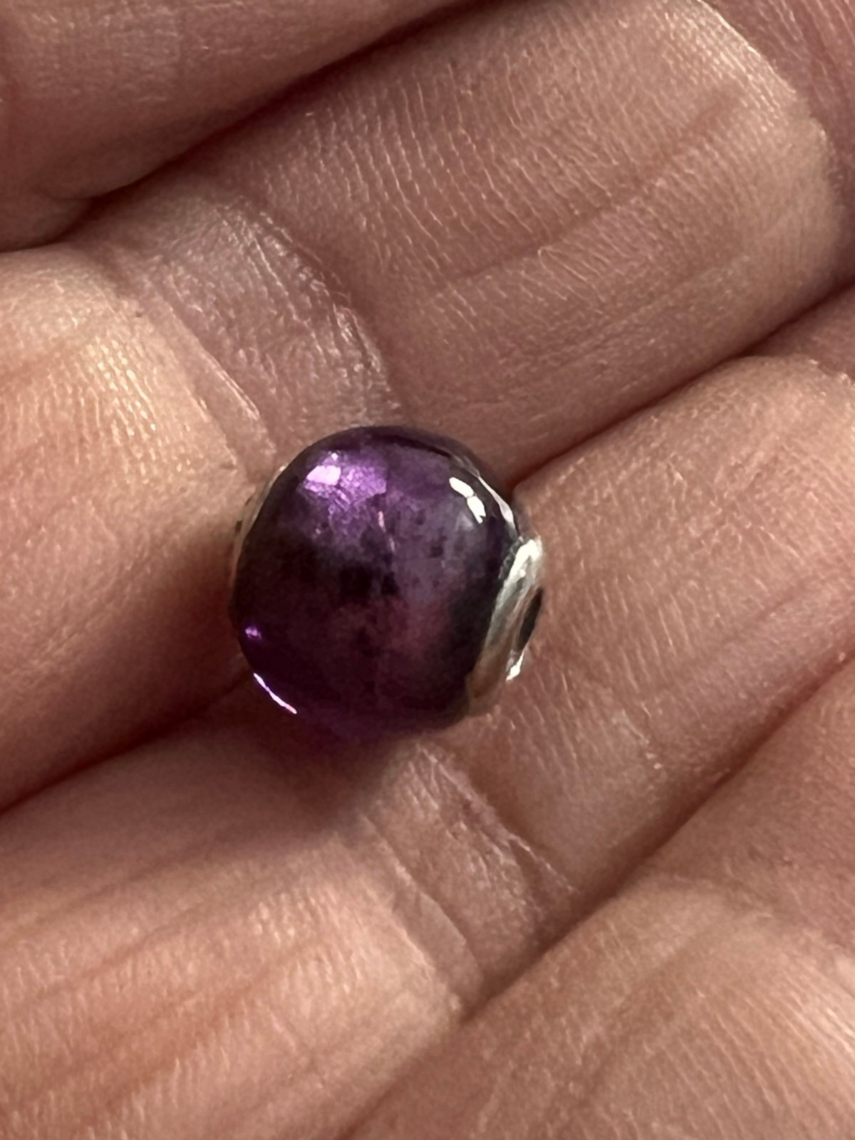 Pandora Retired Essence Charm/Bead Faith #796006 Purple
