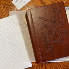 New Flower Journal Gift Set in Gift Box - Hardcover Vegan Leather, Unique