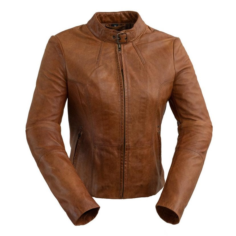 ALEXIE - Women's Genuine Lambskin Leather Jacket (3 Colors) (Sizes CS-5XL)