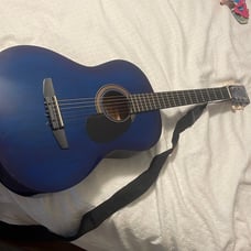Johnson Acoustic Guitar Blue