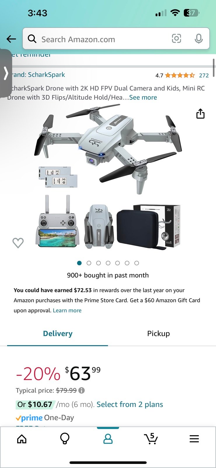 Drone with 2K HD FPV Dual Camera and Kids, Mini RC Drone with 3D Flips/Altitude