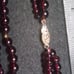 Vtg Garnet 14k gold 3 strand necklace