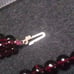 Vtg Garnet 14k gold 3 strand necklace