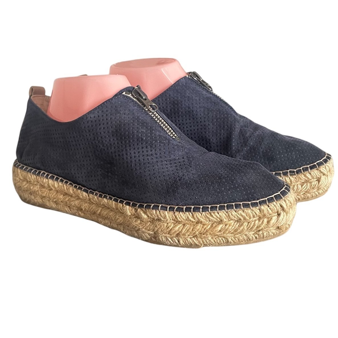 Eric Michael Women’s Serena Leather Platform Espadrille Shoes Jute US 9.5 EU 41