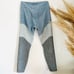 OUTDOOR VOICES Light Dark Blue Grey Colorblock 7/8 Ankle Workout Gym Leggings M