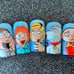 Handpainted Family Guy Press on Nails