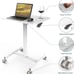 Mobile Laptop Desk, Small Mobile Standing Desk Adjustable Height, Portable