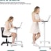 Mobile Laptop Desk, Small Mobile Standing Desk Adjustable Height, Portable