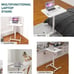 Mobile Laptop Desk, Small Mobile Standing Desk Adjustable Height, Portable