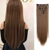 Brown Copper Auburn Red Clip in Extensio