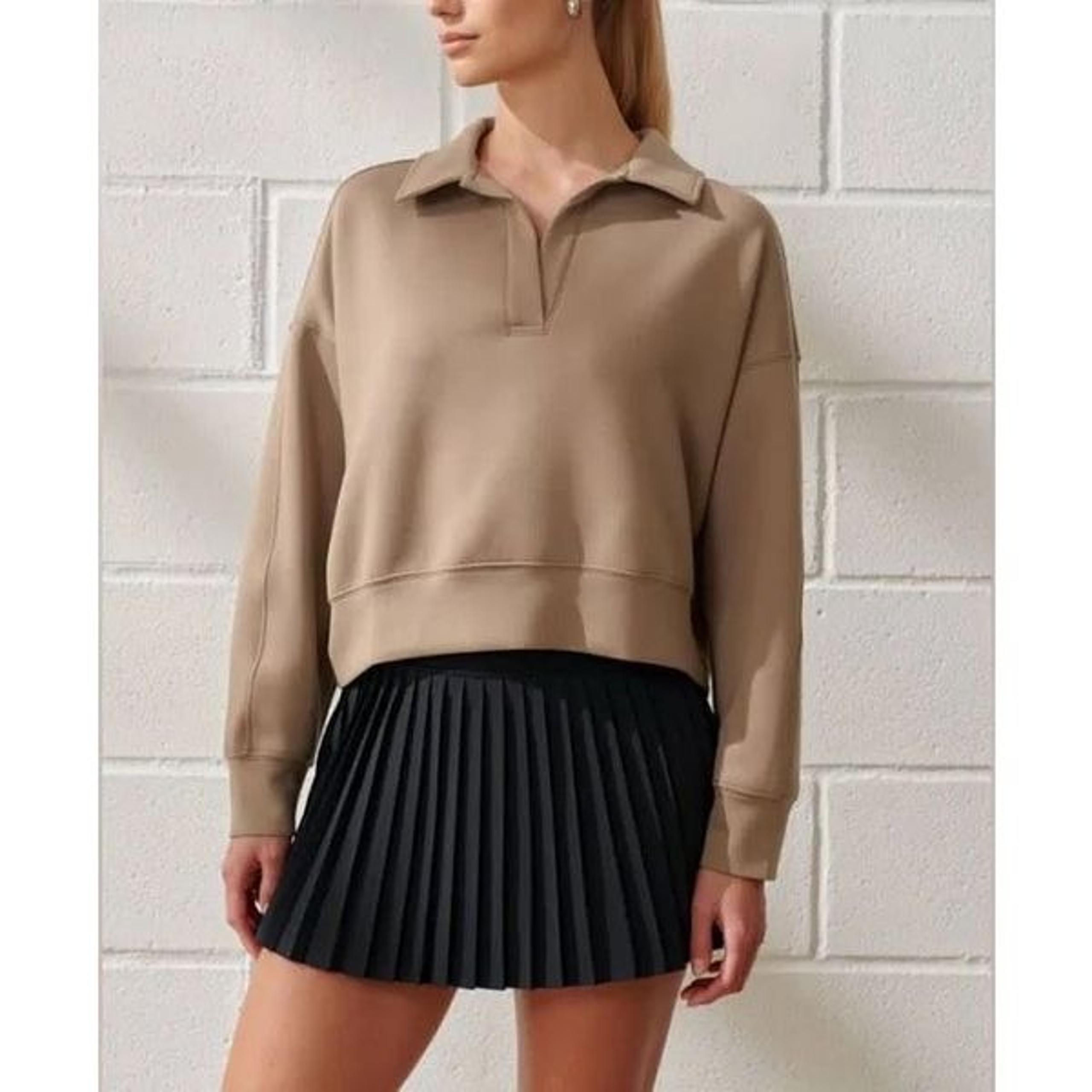 A&F YPB motionTEK Lined Pleated Black Tennis Skort Size M