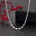28 Womens 14K White Gold Chain Link Necklace 14 Karat Silver 28 inch Jewelry
