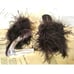 Free People Jeffrey Campbell Daisy Feather Sandal Lucite Heel Brown