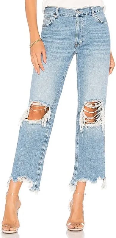 Free people distressed Maggie straight jeans