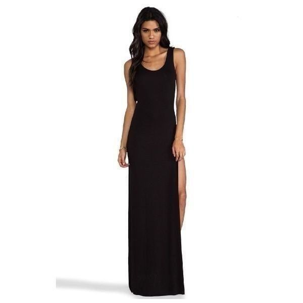 AQ/AQ Clutch Open Back Tank Maxi Dress Black Size 4