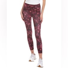 NWOT Spanx Booty Boost® Active Printed 7/8 Legging Wine/Orange Tie Dye L