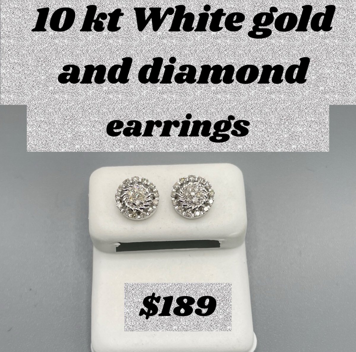 10 kt gold and diamond earrings