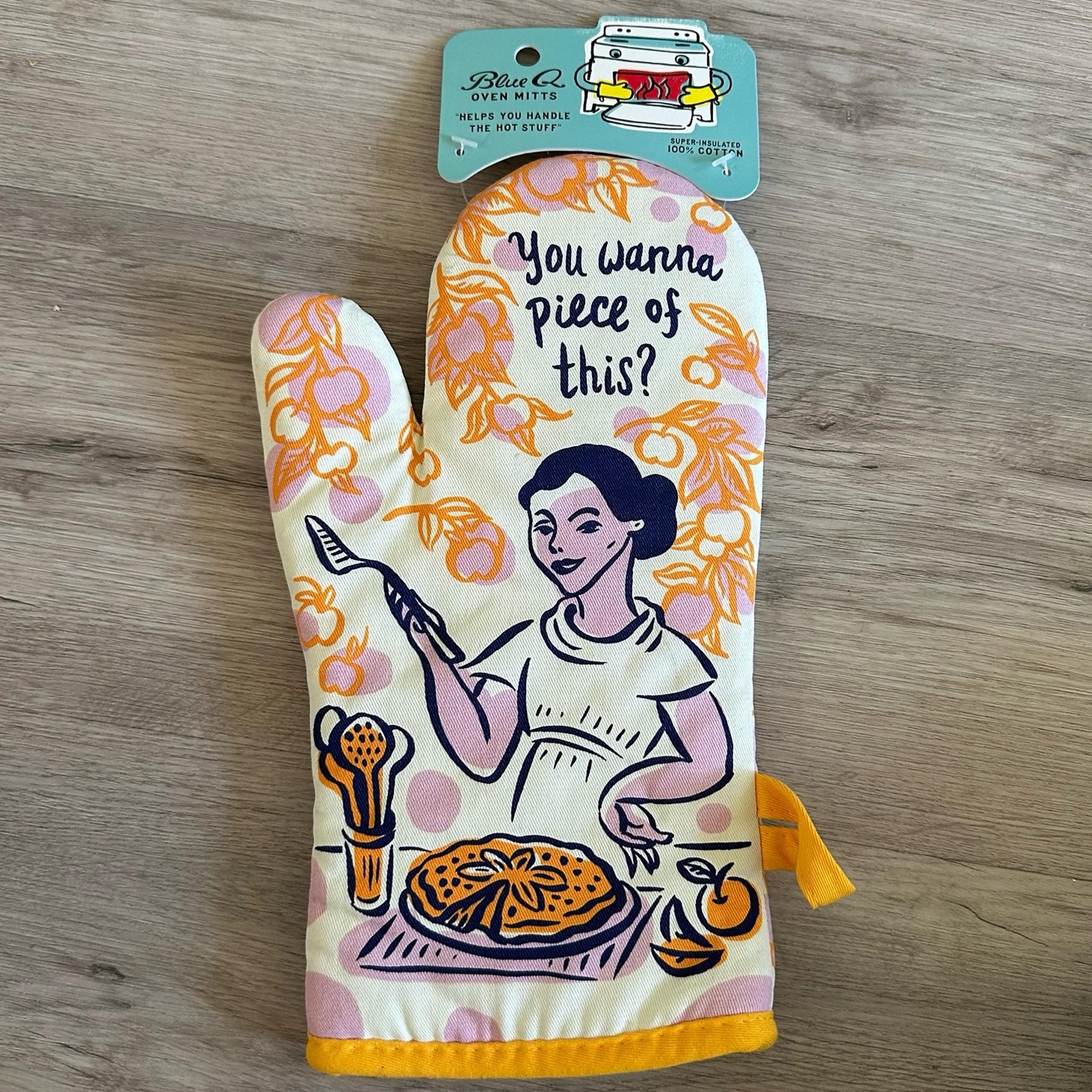 Blue Q You Wanna Piece Of This Oven Mitt - 1 Single Mitt - NEW