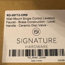 Signature Hardware wall mount lavatory Faucet single lever RD-09712-ORB