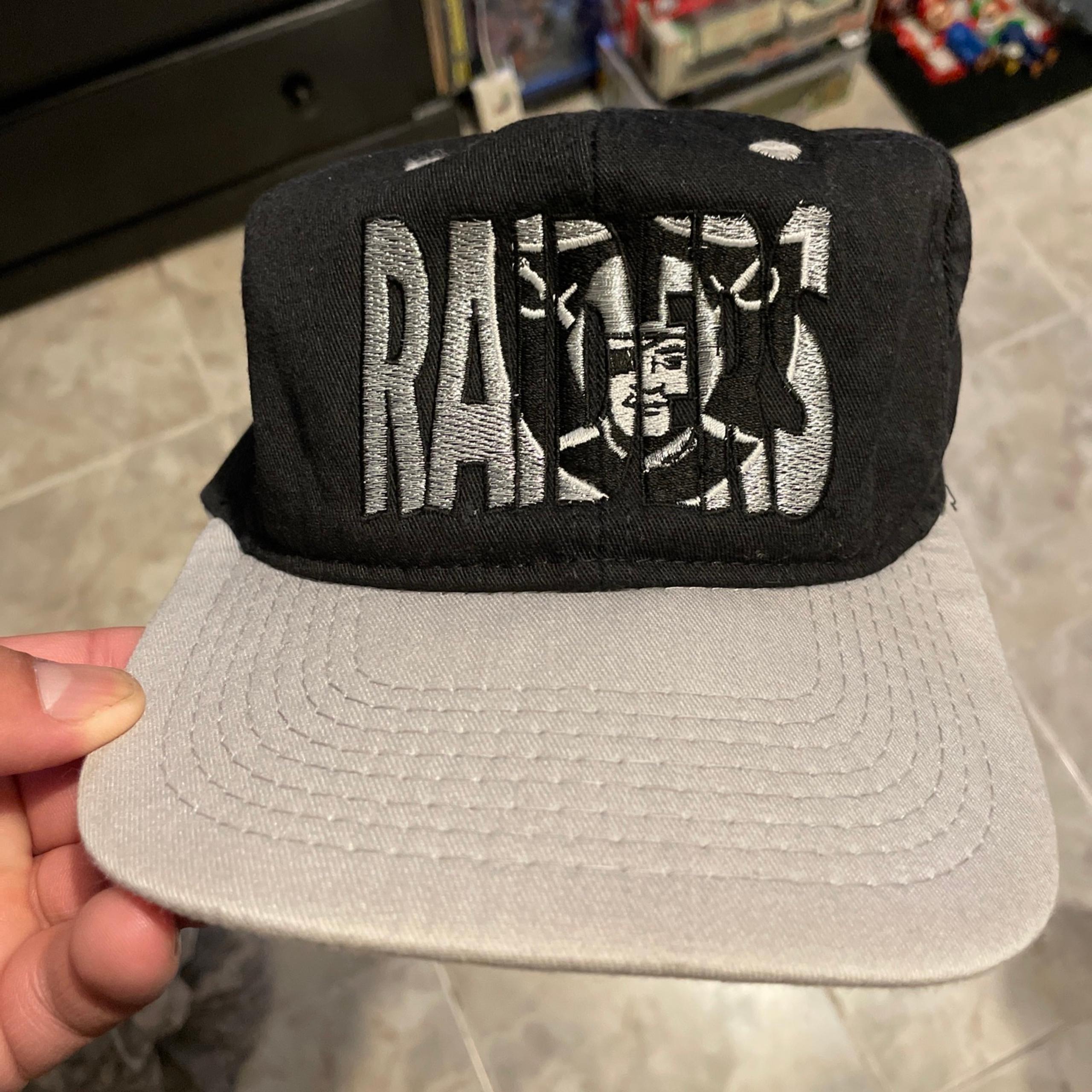 Vintage Oakland Raiders Snapback NFL Black Hat Cap  #1 Apparel Los Angeles Vegas