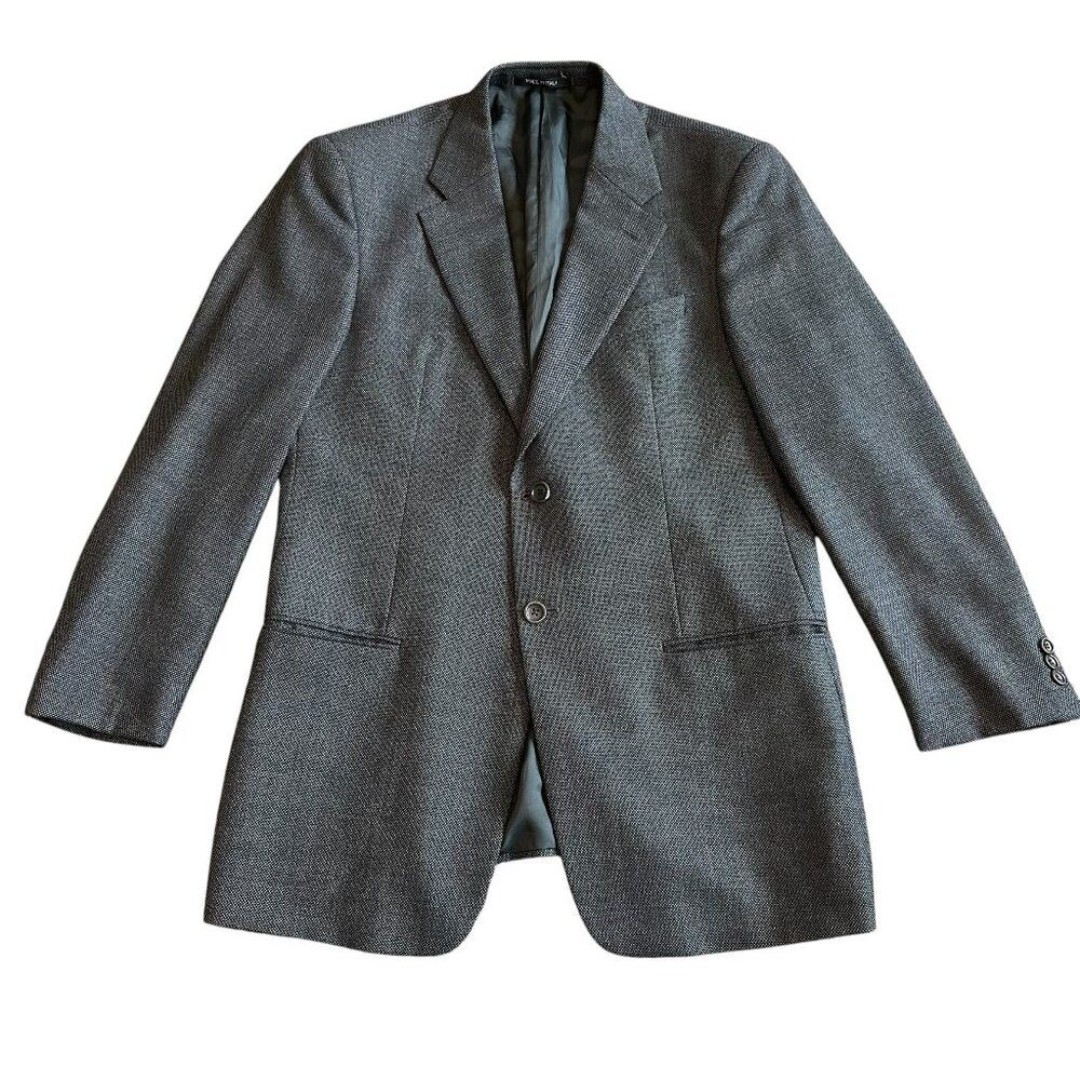 Armani Collezioni Dark Grey Blazer Jacket Sport Coat Button Down Size 42R Men's