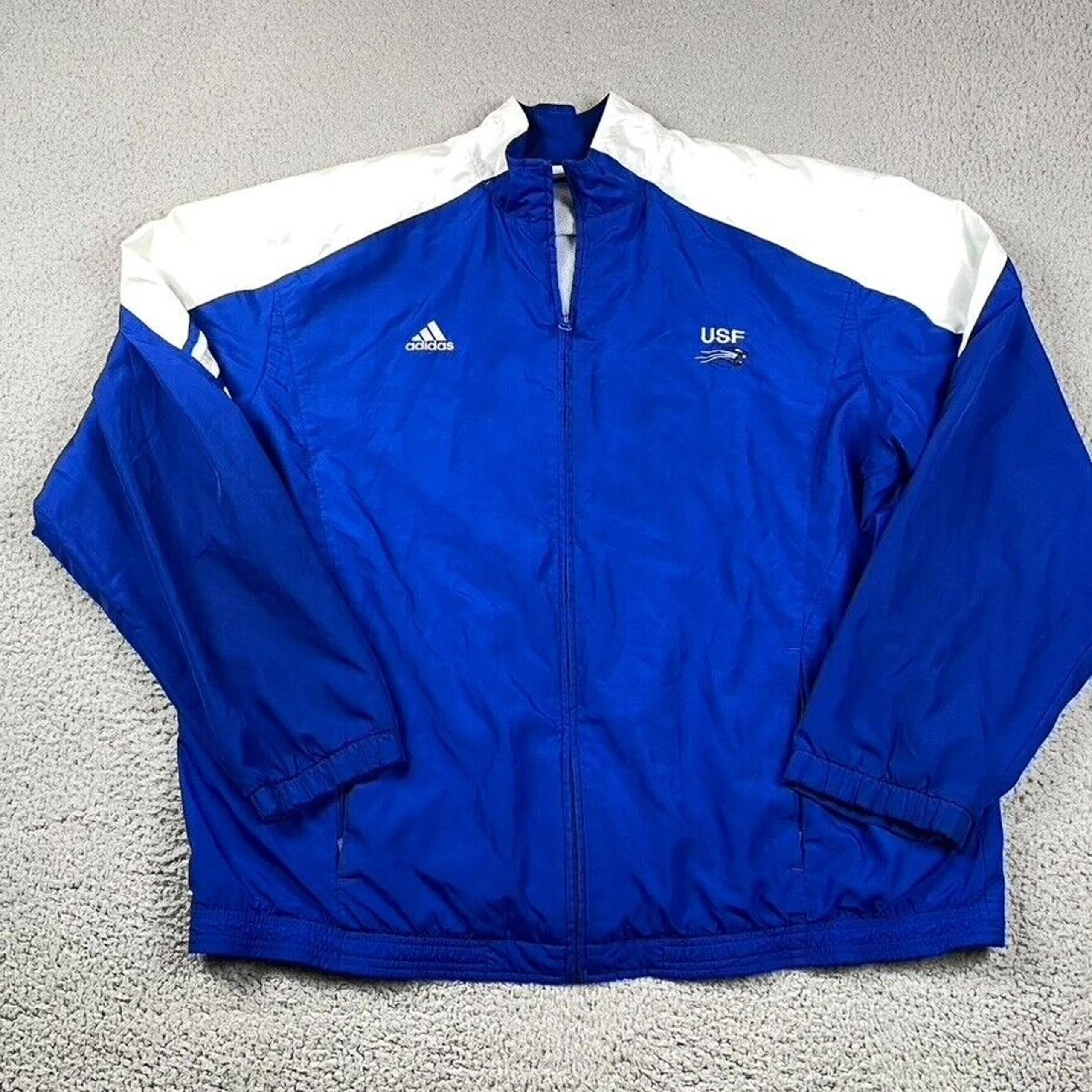 VTG Adidas Full Zip Jacket Men's XL University Of Sioux Falls USF Cougars