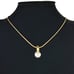 14K Gold Womens Solitaire White Natural Pearl Necklace 16 18 Chain New Jewelry