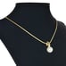 14K Gold Womens Solitaire White Natural Pearl Necklace 16 18 Chain New Jewelry
