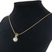 14K Gold Womens Solitaire White Natural Pearl Necklace 16 18 Chain New Jewelry