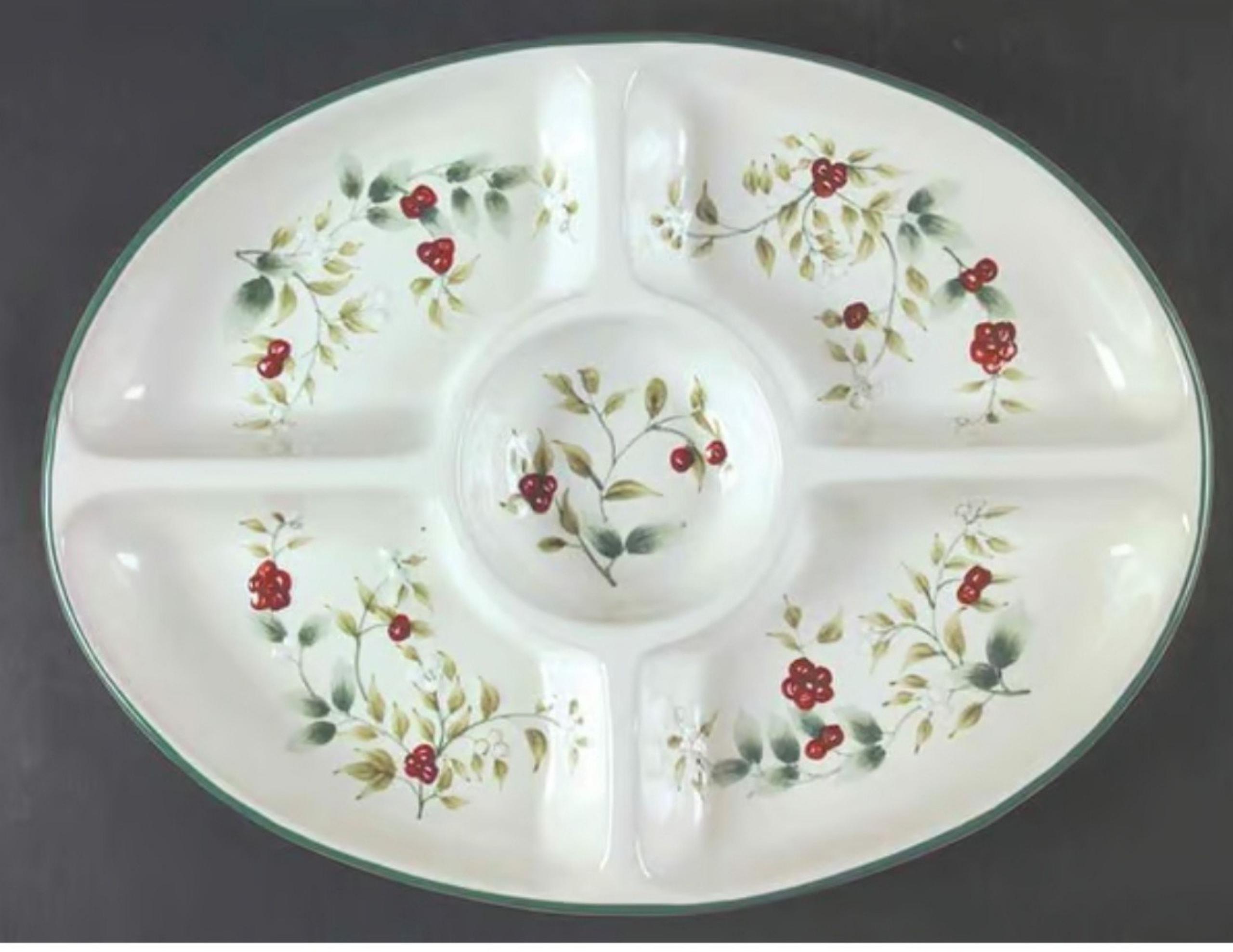 Pfaltzgraff Winterberry Large 5 Divided Platter