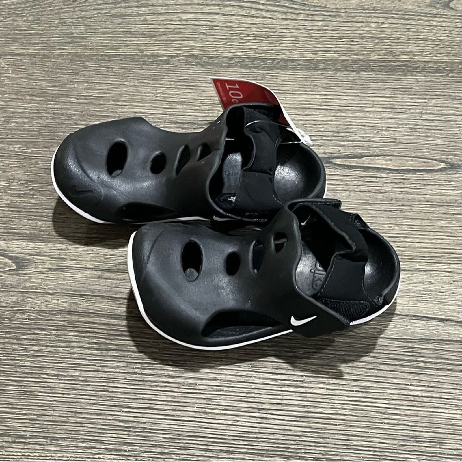 NWT Nike Sunray Protect 3 Toddler Sandals Black White Noir Size 10C DH9465-001